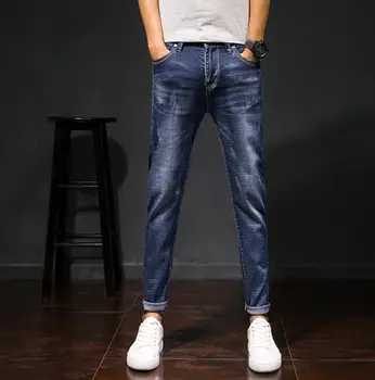 

Hot Sales 2019 Spring Fall New Style Fashion Causal Men Jeans Good Quality AnkleLength Pants