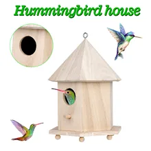 Wspaniałe kreatywne ptaki dom wiszące drewniane gniazdo gniazdo dom domek dla ptaków ptaki dom ptak drewniane pudełko Drop Shipping tanie tanio ISHOWTIENDA CN (pochodzenie) Drewna