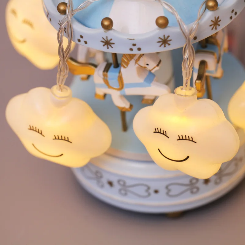 

Christmas Lights Cartoon Creative Modeling Lighting Chain LED Stereo Smiley Cloud Battery Light Party Atmosphere Decorative Ligh