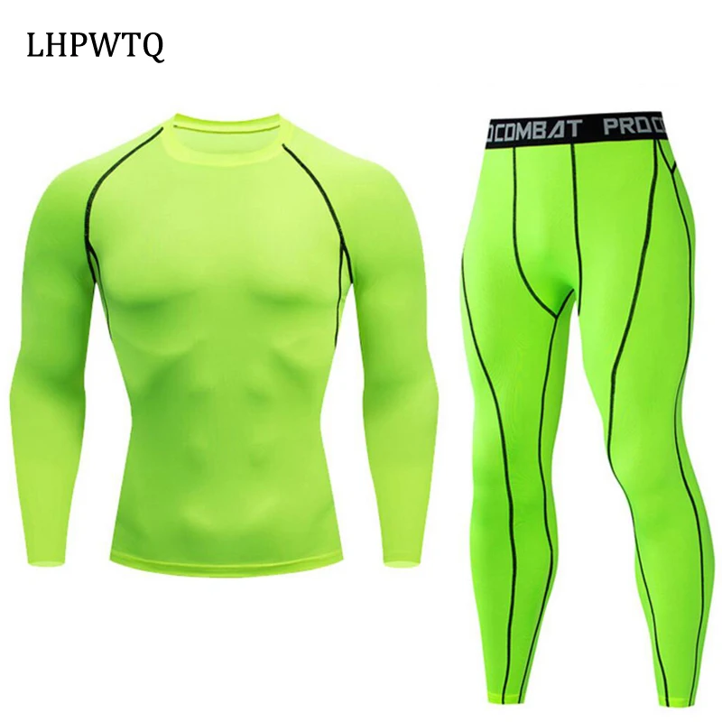Mens Winter Sport Thermal Underwear Sets Men Compression Long Johns Brand Quick Dry Sweat Thermo Men Sportswear Running Tights thermal underwear sets