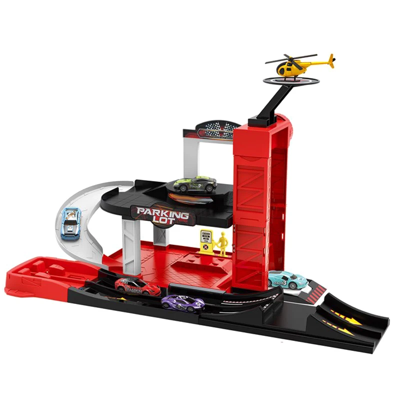 Автомобиль игрушки большая парковка гараж Playset вертолет образование для детей M09