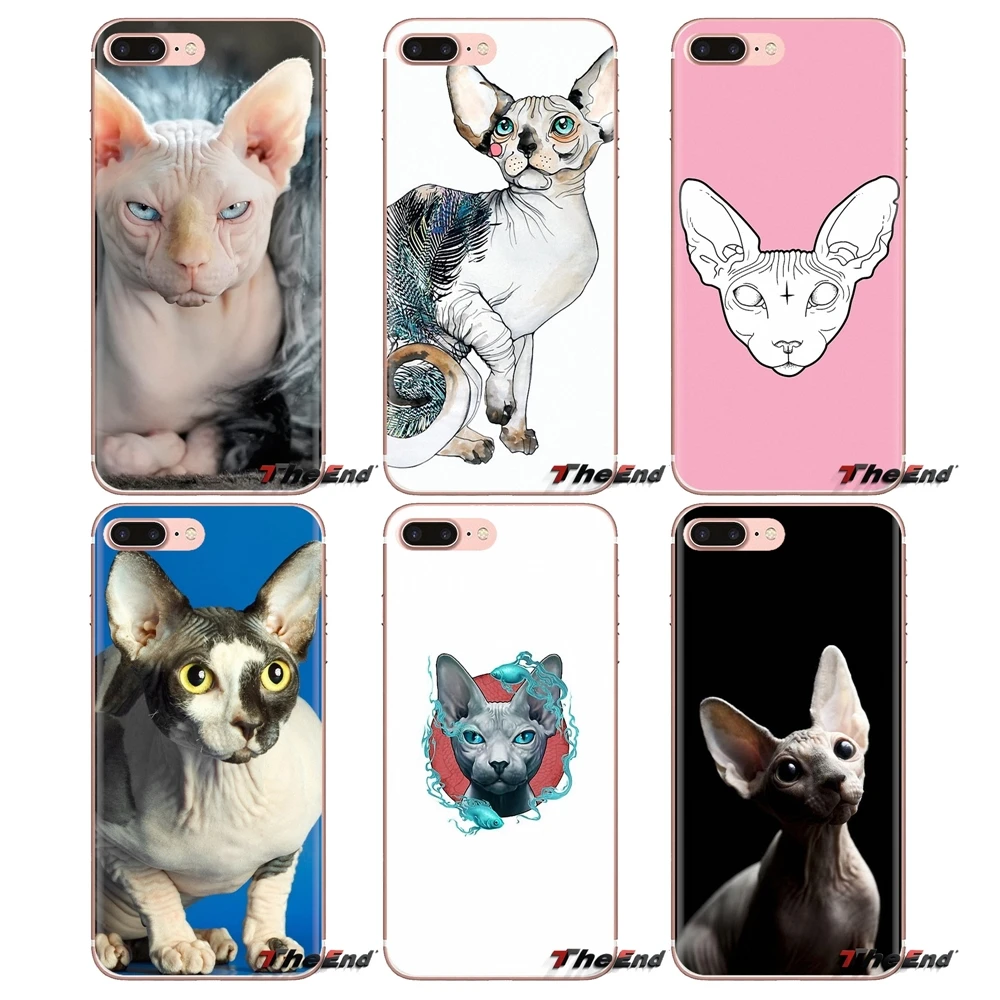Кошка Сфинкс мягкий прозрачный просвечивающийся чехол Чехлы для samsung Galaxy S3 S4 S5