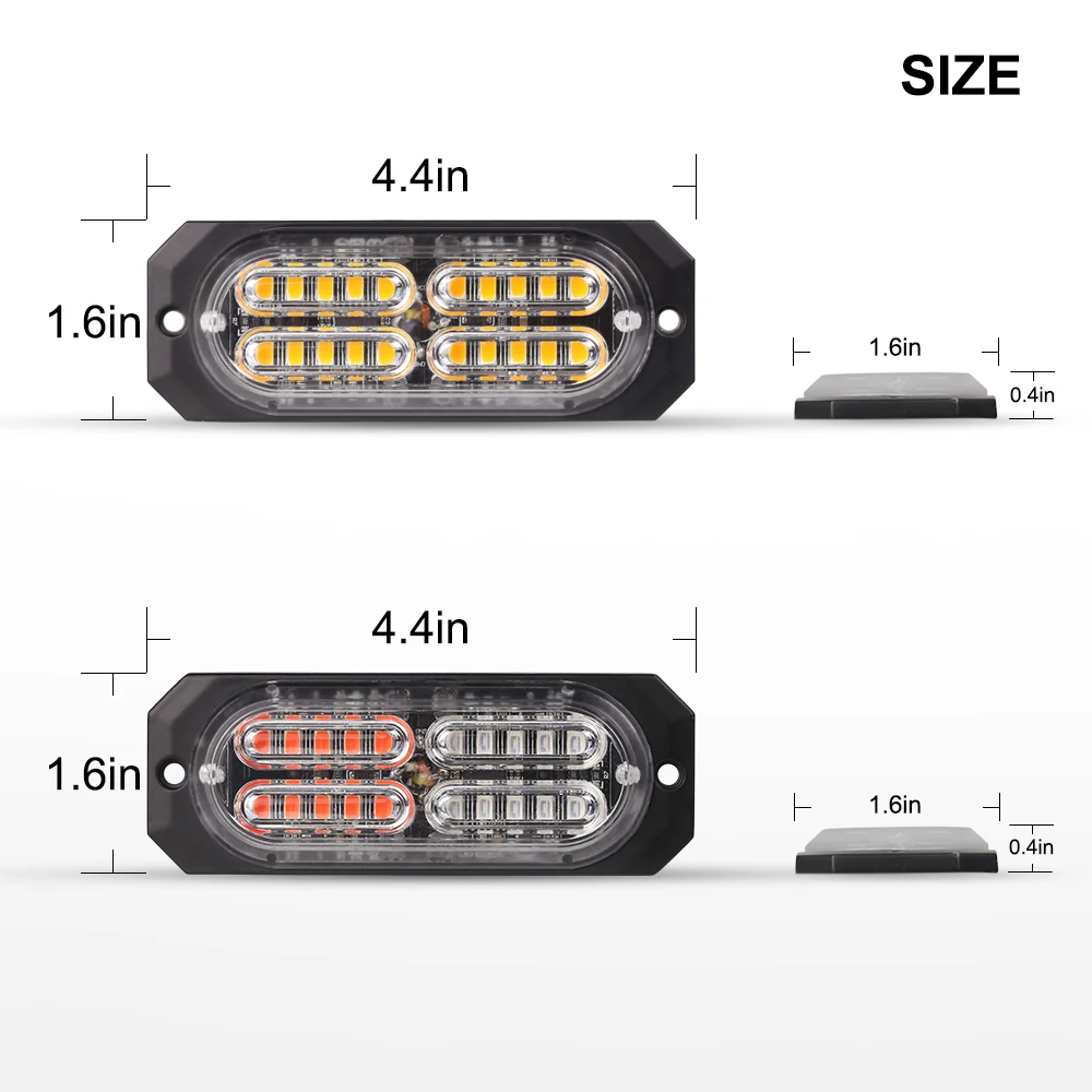 Nlpearl автомобильный светильник сборка 12V 24V мерцающий светильник светодиодный аварийный светильник для автомобилей Грузовик боковой Strobe Предупреждение мигающий светильник белого цвета