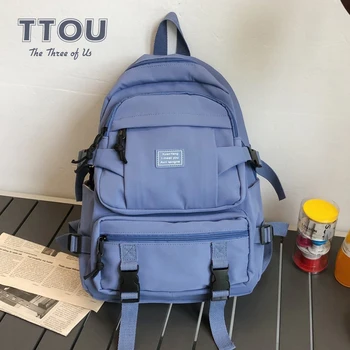 

Women Waterproof Canvas Backpack Student Cute School Bag Kawaii Girl Backpack Laptop Female Fashion Canvas Book Bag Ladies