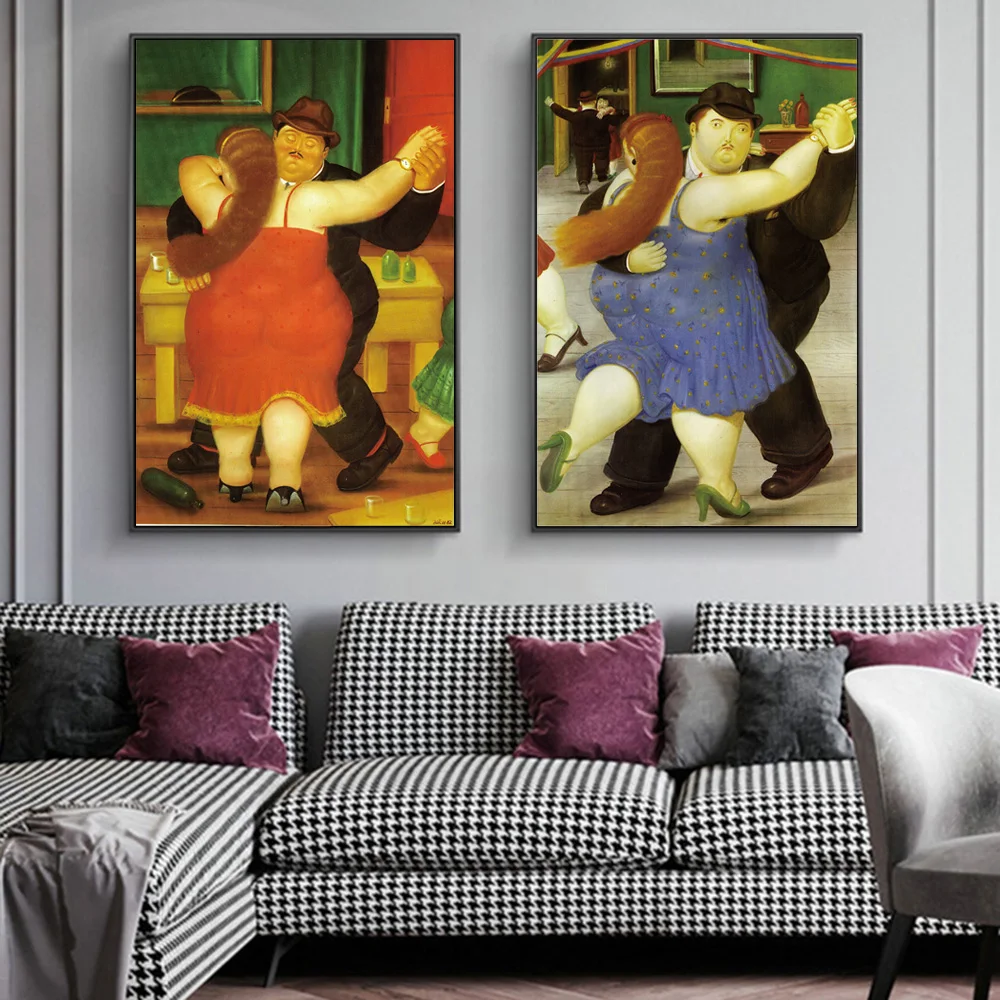 Танцовщицы от Fernando Botero известного холста настенные картины художественные