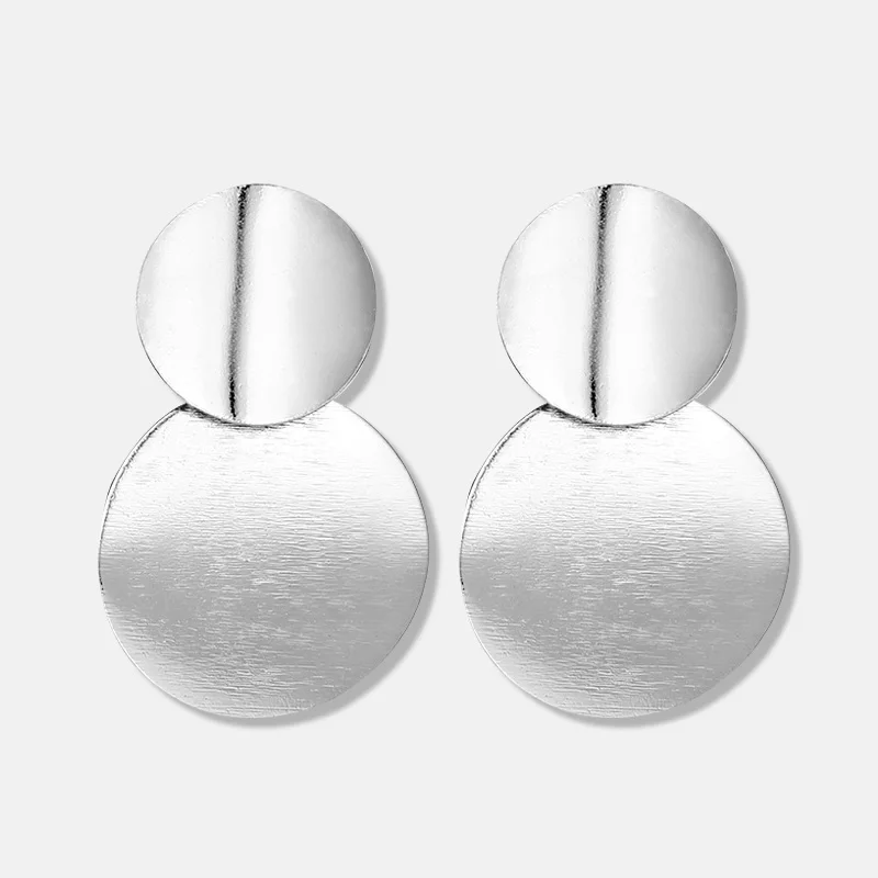 Винтажные металлические круглые Висячие серьги для женщин 2019 модные ювелирные