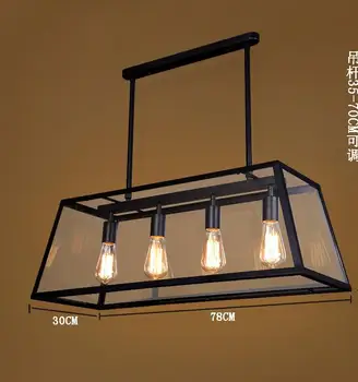 

Modern Led Rectangle Chandelier Glass Lampshade Lamps For Home lustre pendente