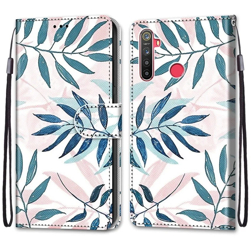 Realme 5,5s,5i,C3,C3i,6i,Narzo10,10A,20A #B06粉绿针叶 -1.jpg_.webp