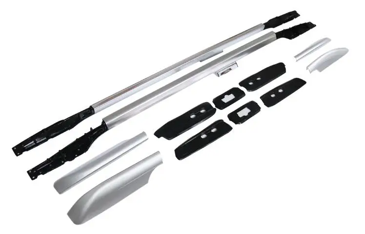 Высококачественные крыша стойки весы для багажа для Toyota Land Cruiser PRADO FJ150 2010-(черный, серебристый - Цвет: Серебристый