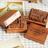 70pcs DIY Number Alphabet Combination Letter Stamp Diary Ablum Wedding Letter Wood Rubber Stamp Set with Vintage Wooden Box Gift ► Photo 3/5