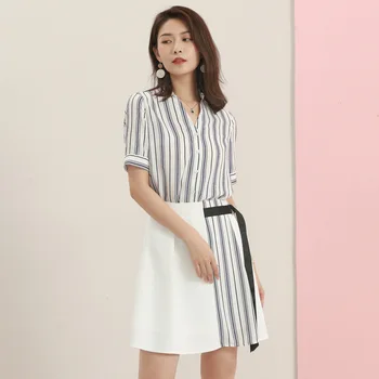 

dress 2020 summer new boutique women's dress light mature temperament elegant short sleeve simple fashion suit women