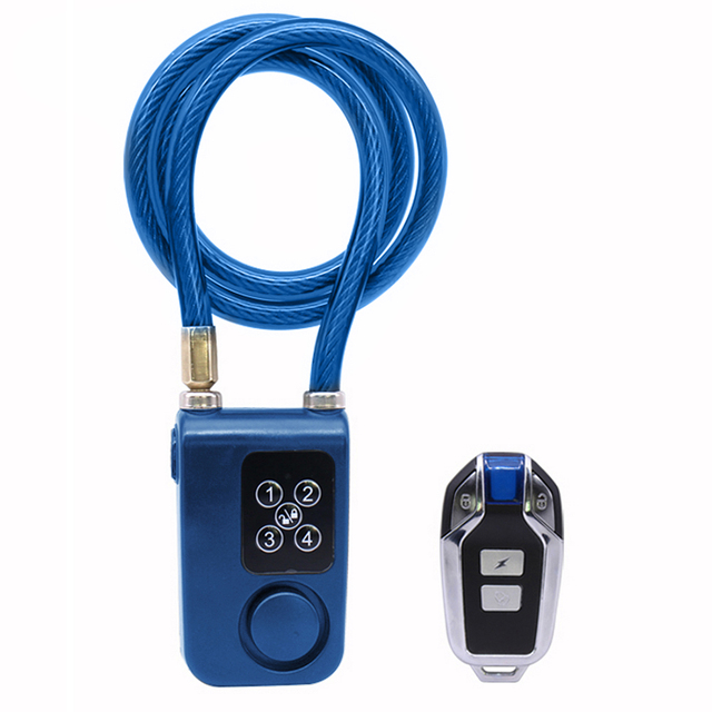 Anti-Theft Bluetooth Smart Bike Lock Wireless Remote Control Portable Bicycle Cycling Security Alarm for Door Outdoor B