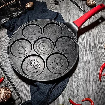 

Mini Cute Shaped Egg Pot Frying Pan Breakfast Omelette Home Non Stick Long Handle Anti-scratch Coating Kitchen Cooking Cookware