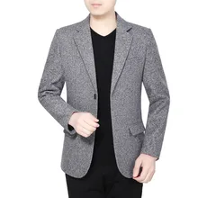 Мужской Блейзер большого размера, Sobretudo Masculino, уличная мужская куртка с длинным рукавом, топы черного цвета, Модный повседневный мужской блейзер, мужская куртка