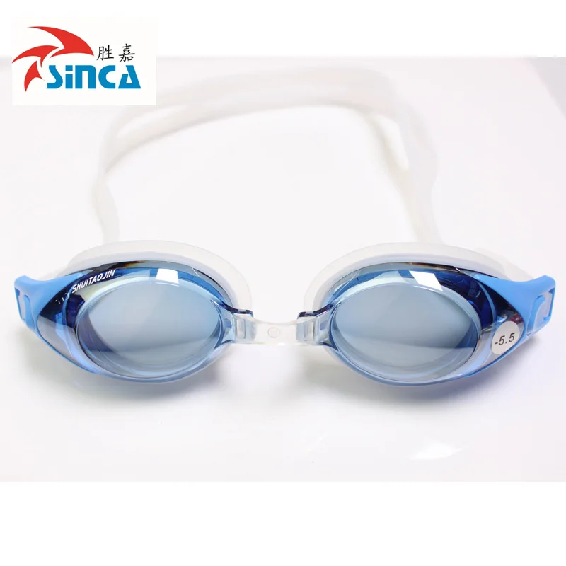 

2015 New Style Electroplated Anti-fog PC Outline Border Men And Women Prescription Swimming Goggles S9300m