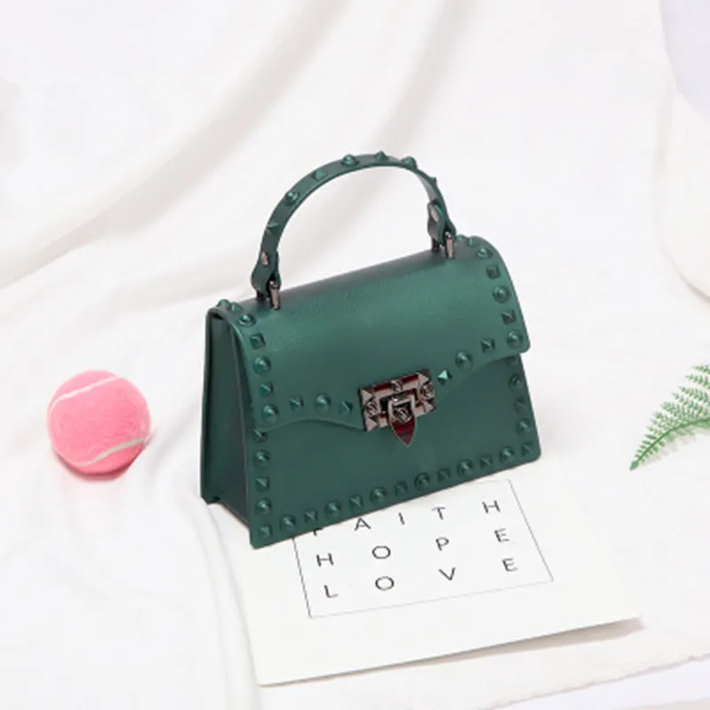Летняя новая стильная женская гелевая сумка в Корейском стиле, простая модная женская сумка через плечо, сумки-мессенджеры - Цвет: Green big