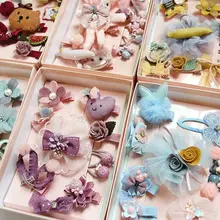 Южная Корея мультфильм детей заколки для волос украшения набор Интегрированный чехол для сиденья Детская шпилька головной убор подарочный набор аксессуары для девочек