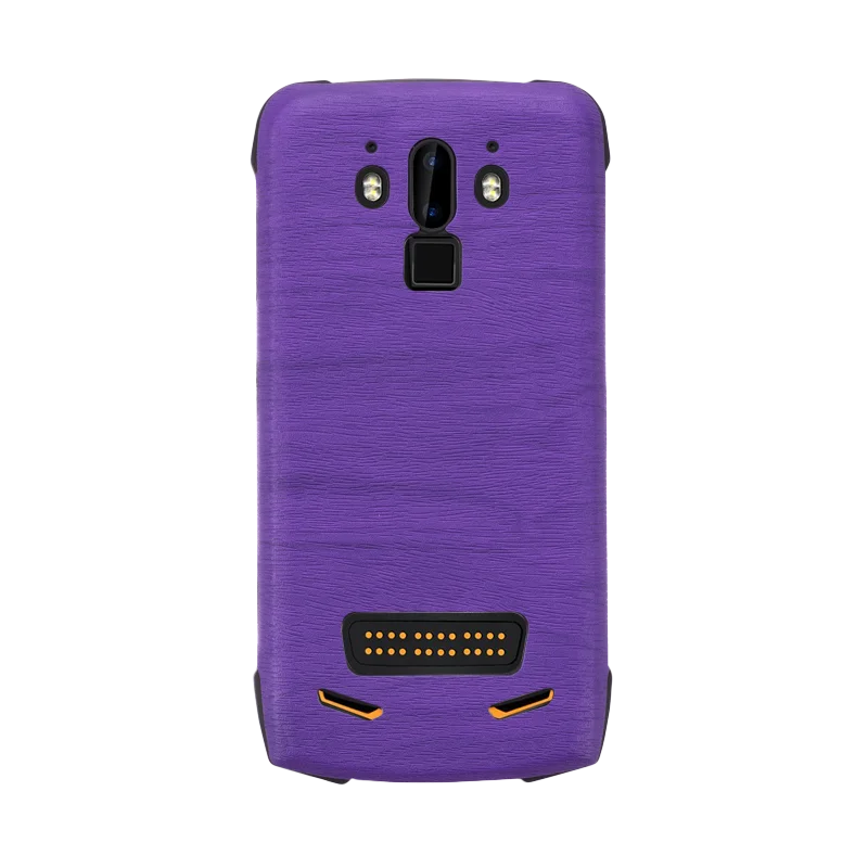 Деревянный зернистый чехол для телефона из искусственной кожи Для Doogee S90 Мягкий Силиконовый Чехол Для Doogee S90 защитный чехол - Цвет: Purple