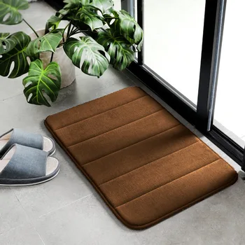 

Non-Slip Door Mat Coral Fleece Floor Mat Soft Entrance Doormats Water Absorption Bathroom Tapete Comfortable Kitchen Carpet