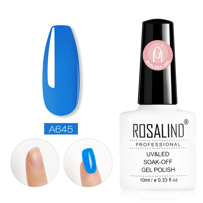 ROSALIND красочный строительный Гель-лак для ногтей прозрачный гель-лаки для ногтей для дизайна ногтей предназначен для замачивания Полупостоянный УФ-гель лампа - Цвет: RDA645