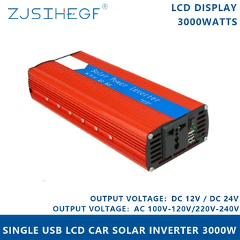 

dual USB 3000W Watt DC 12V to AC 220V Car Power Inverter solar Charger Converter Adapter Modified Sine Wave