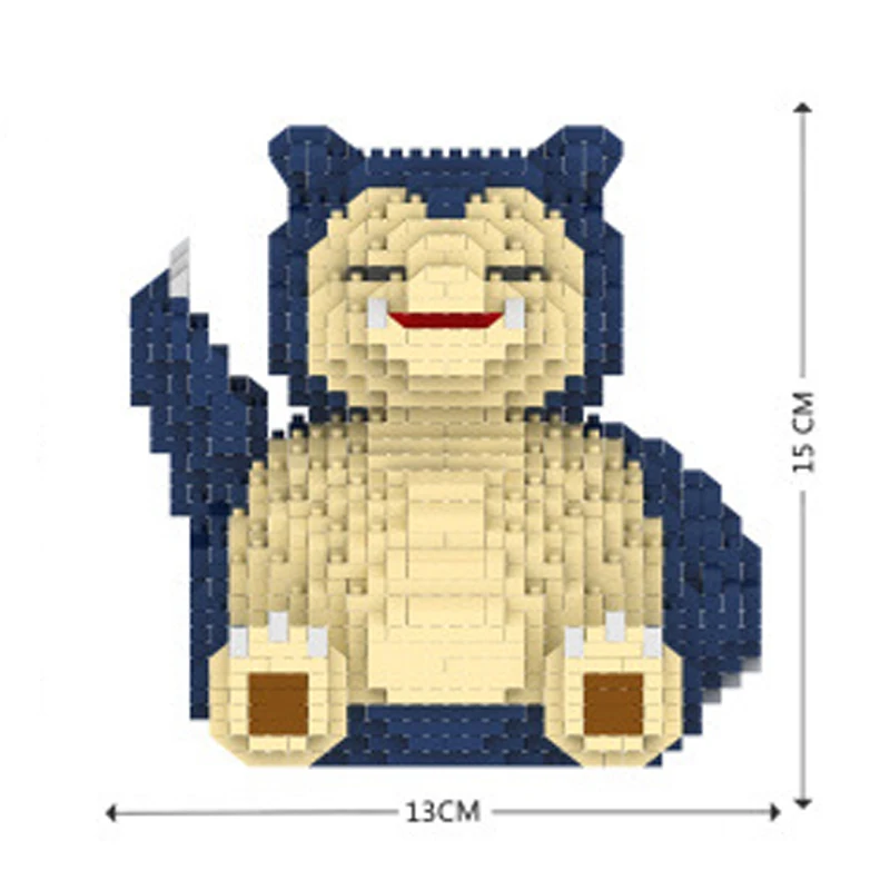 CHAKRA 6609 Snorlax Bear 3D модель 1880 шт. DIY микроконструктор Мини Строительные маленькие блоки кирпичи сборка игрушка без коробки