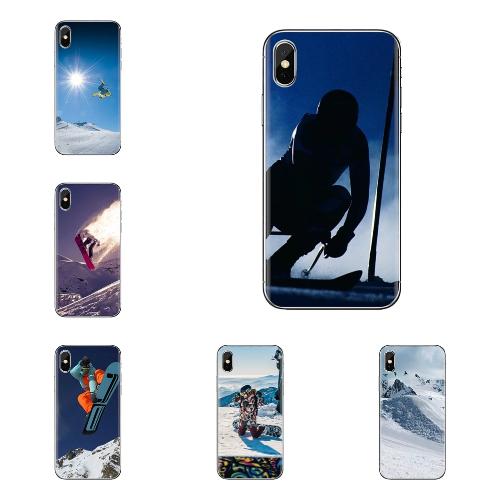 Sport Snowboarding For HTC U11 One M7 M8 A9 M9 M10 E9 Desire 630 530 626 628 816 820 Motorola G G2 G3 Transparent TPU Case Cover |