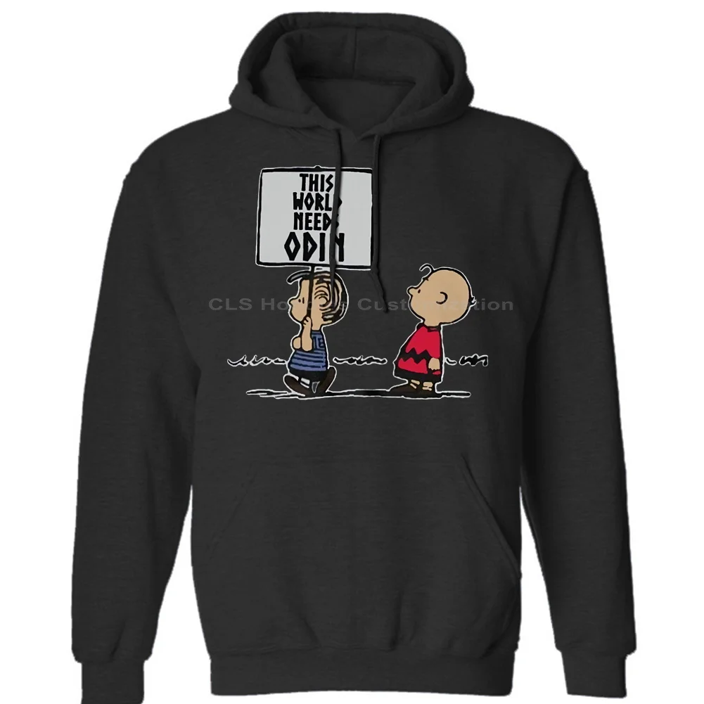 Peanuts This World Needs Odin унисекс Мужские Женские зимние толстовки