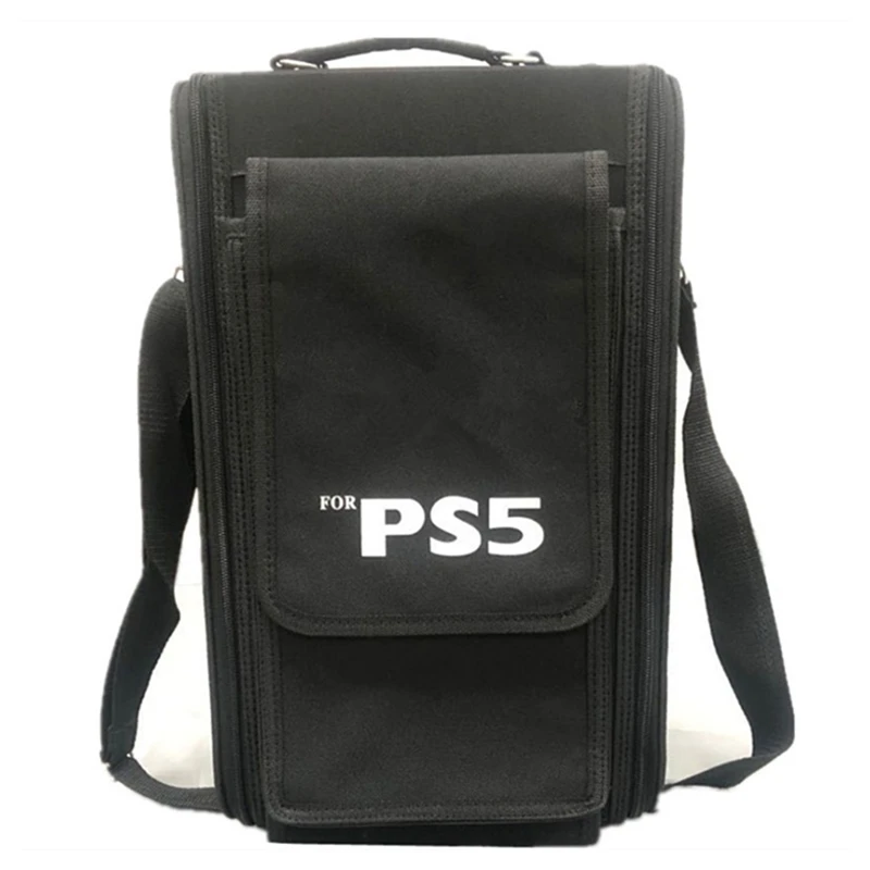 

Gamepad Pack Shoulder Bag Handle Portable Zipper Pouch Dust/ Shockproof Protective Case Storage Bag For PS5 X6HB