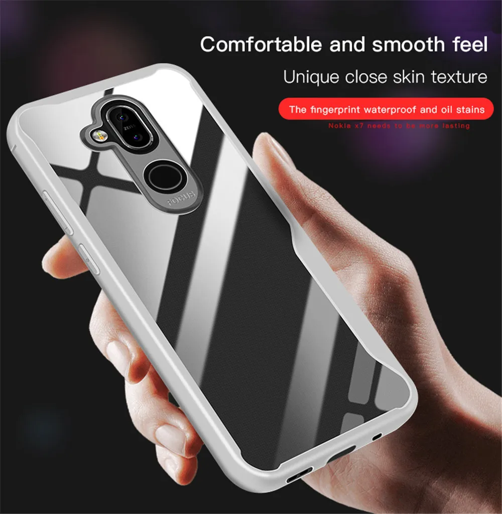 

White Clear Case For Nokia 2.2 3.1 3.2 4.2 5.1 1 8.1 7.1 7 Plus 6.1 X71 X7 X3 X6 2 3 5 6 8 Transparent Case Silicone Cover