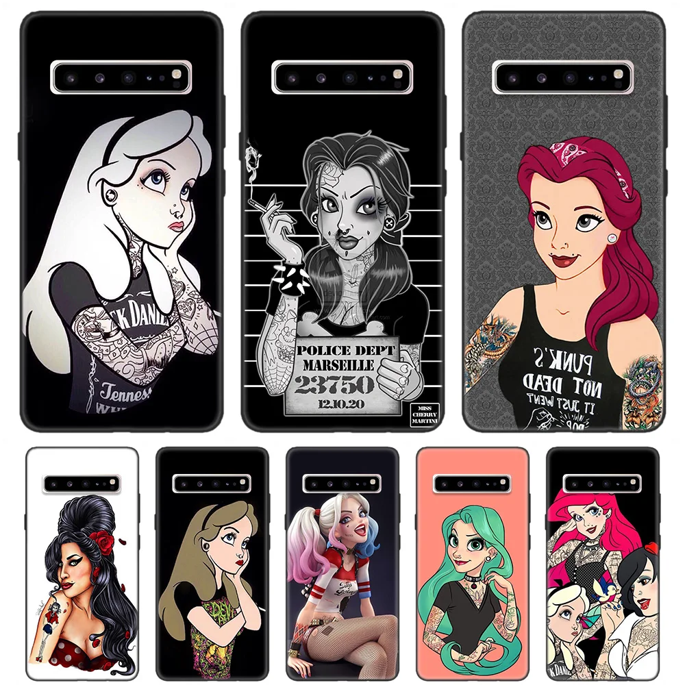 

Black Soft Silicone Case Cover for Samsung Galaxy S7 S8 S9 S10 5G S10E J4 J6 J8 M20 Note 8 9 10+ Edge Plus 2018 Tattoo Alice Ari