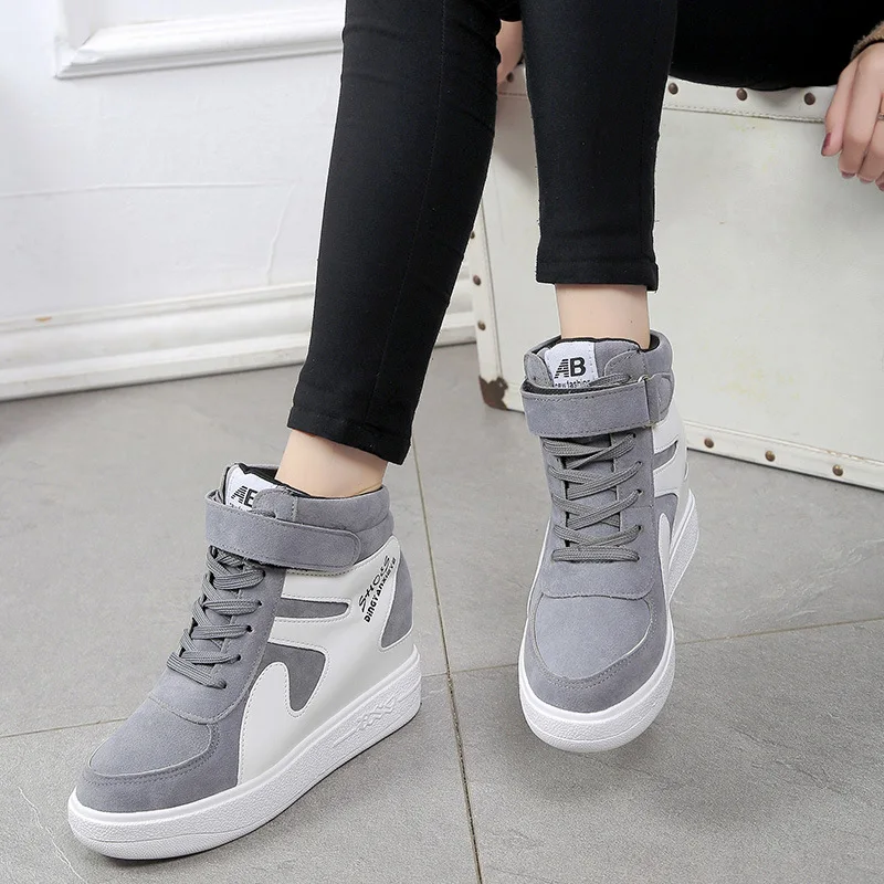 

Ms.2019New Fashion Thick Bottom To Increase The Platform Shoes High Shoes Color Matching Matte Leather Casual Shoes WomensShoes