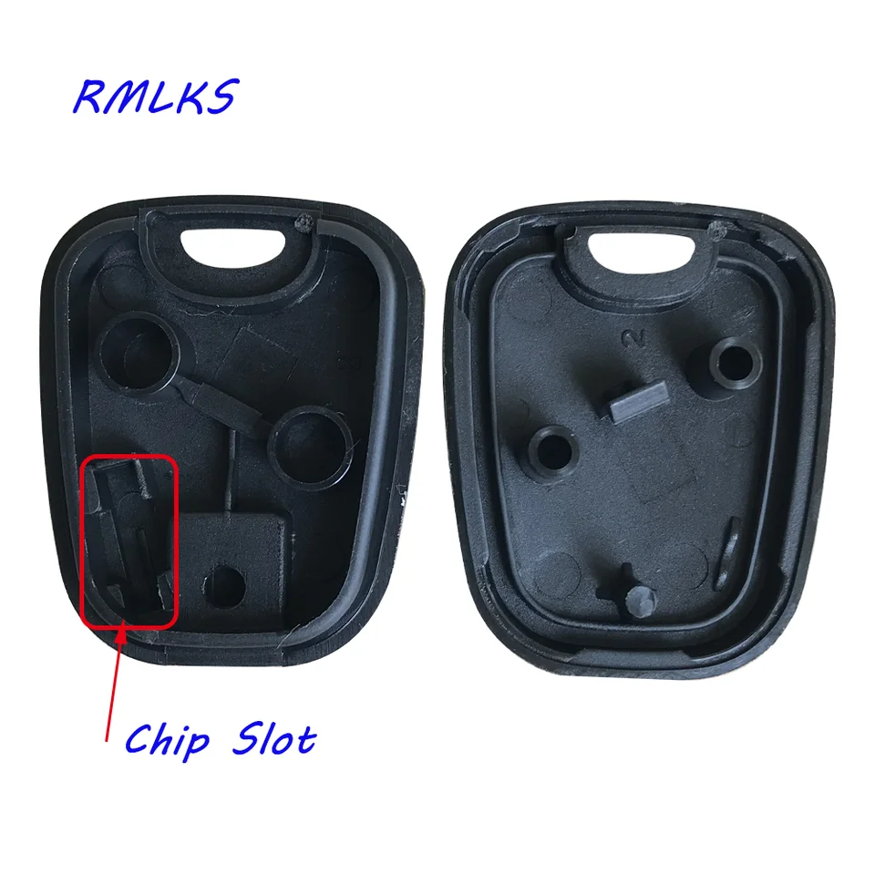 Carcasa De Llave Para Peugeot 107 207 307 407 - Repuesto Con 2 Botones Y Chip ID46 433 MHz