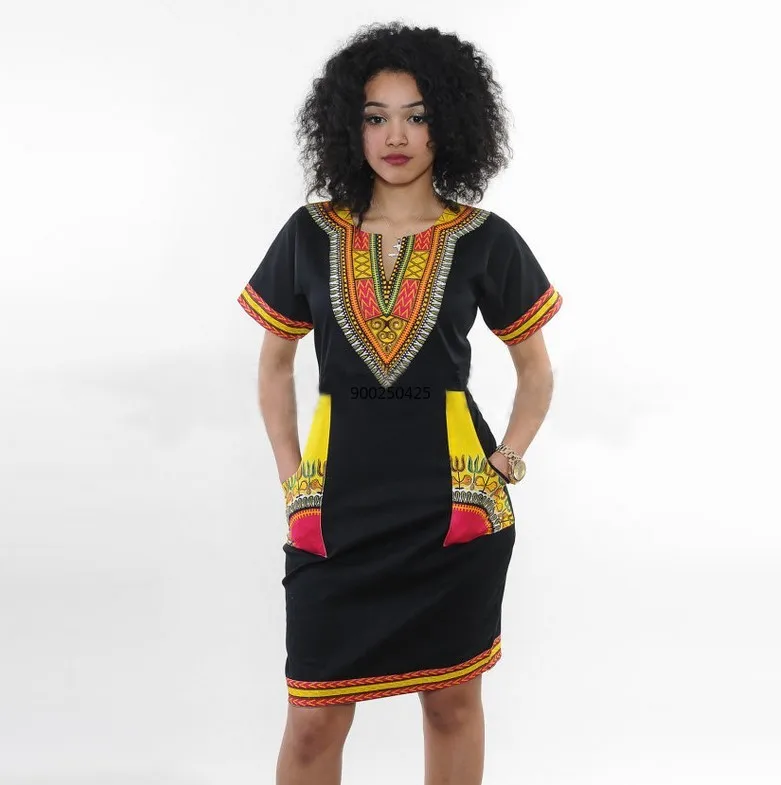 Plus 3xl African dresses for women Clothing New Sale Sexy Tight National Wind High Elastic Printed Bag Hip  african clothes