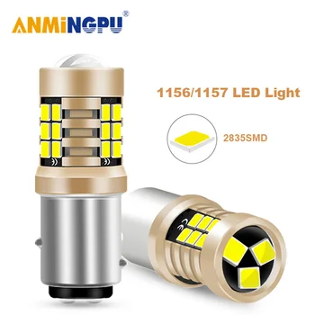 

ANMINGPU 2X Signal Lamp 1157 Led Canbus BAY15D P21/5W 2835SMD PY21W BAU15S LED 1156 P21W BA15S Turn Signal Lights Brake Light