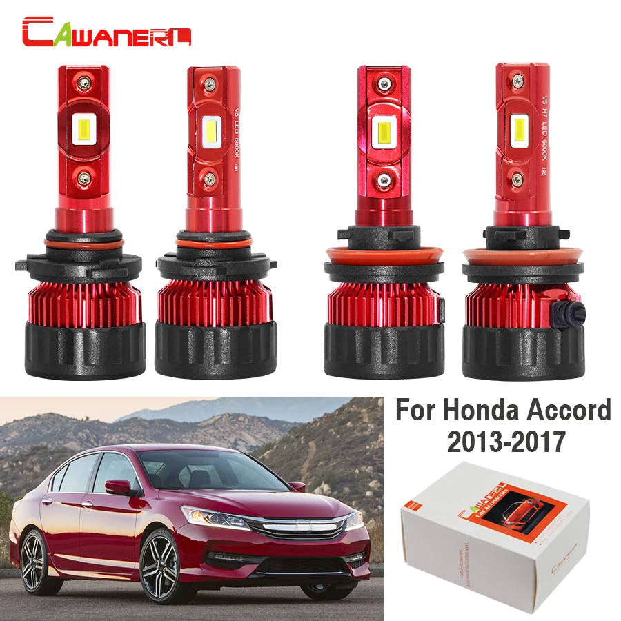 Cawanerl для Honda Accord 2013 2014 2015 2016 2017 60 Вт светодиодный головной фонарь дальнего и