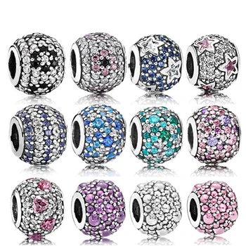 

2019 Genuine high quality Glittering STATS Clip Beads for Original Bracelet DIY Earrings Pendant Genuine Jewelry