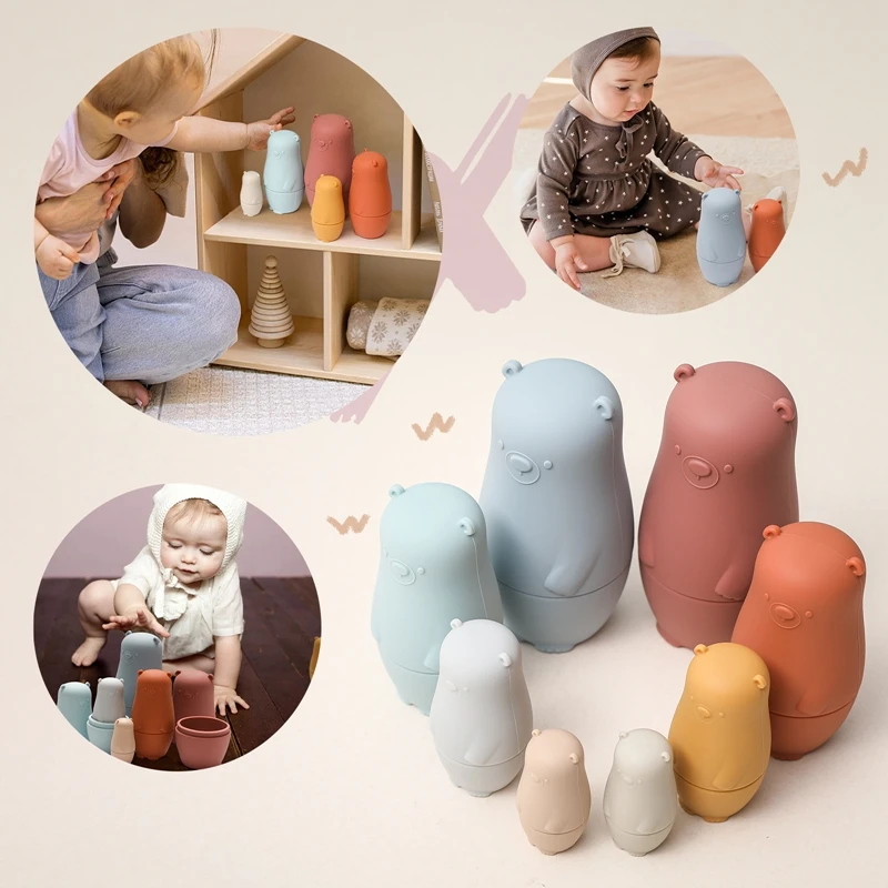 10PC Personalized Wooden BuildingBlocks Baby Digital Toy