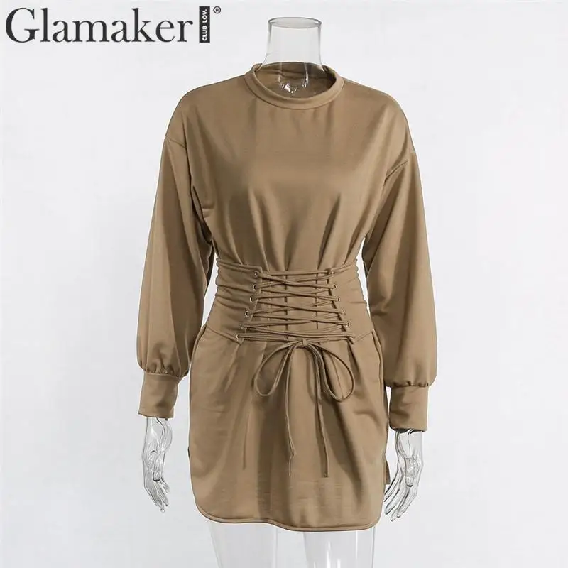 Glamaker, винтажное кружевное осеннее платье трапециевидной формы, модные сексуальные платья, женские вечерние платья, зимнее элегантное платье с длинным рукавом