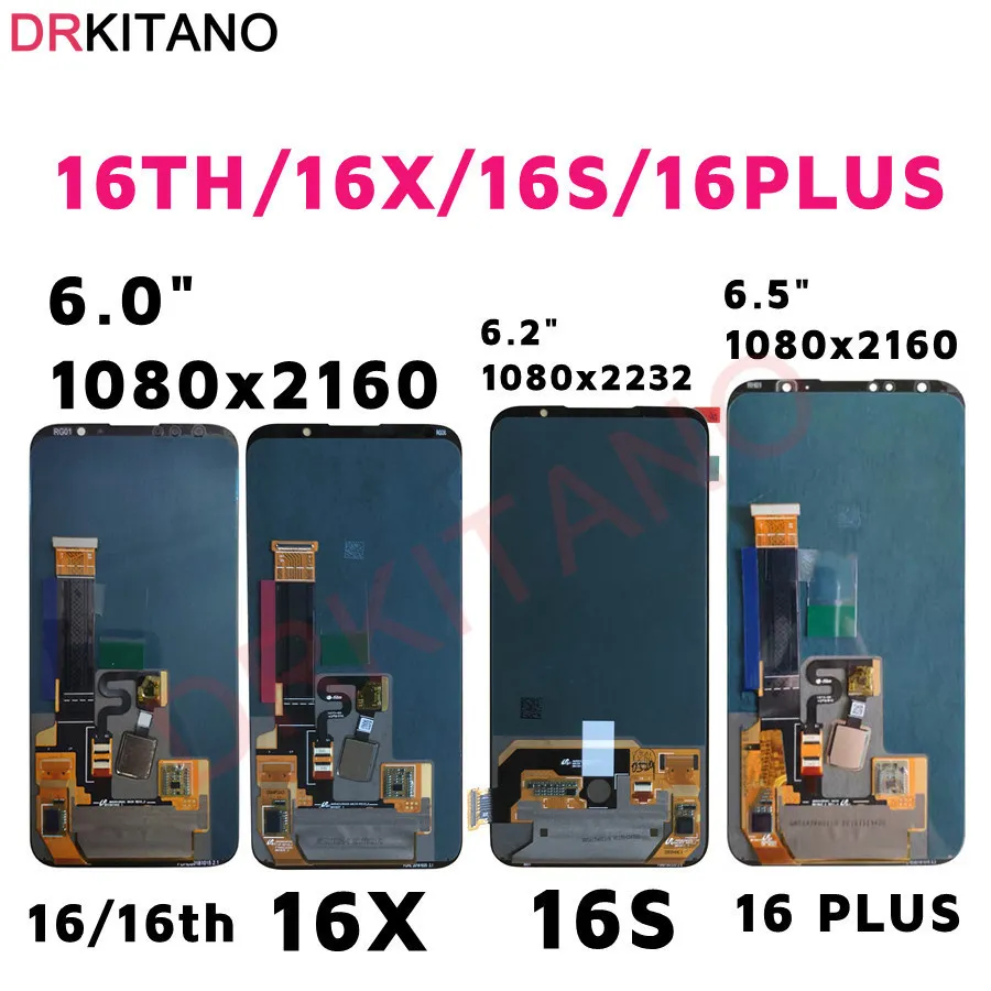 

Meizu 16th 16S 16X 16 Plus LCD Display Touch Screen Digitizer M882Q M8821H M872Q M872H For Meizu 16 Plus LCD Screen Replacement