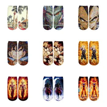 

PLstar Cosmos Anime Dragon Ball Z Son Goku/Son Gohan/Vegeta Cotton Socks Colorful Warm Cartoon Short Ankle Socks-1
