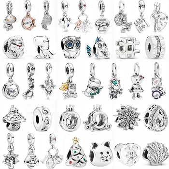 

Fit Pandora Charms Bracelets DIY Jewelry Women New Original Silver Color Beads Accessories Silver Color Water Drops Bees Pendant