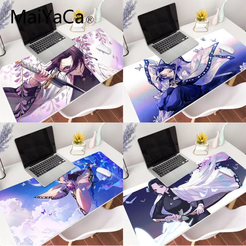 

MaiYaCa Demon Slayer girl Rubber Pad to Mouse Game Anti-slip Rubber Gaming Mouse Mat xl xxl 600x300mm for Lol world of warcraft