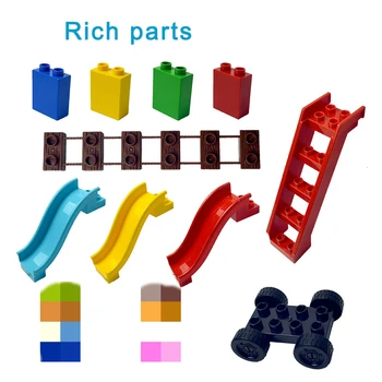 

Big Size Building Blocks DIY Bulk bricks Colorful ladder Slide bridge figure Children Compatible All Brands Big block