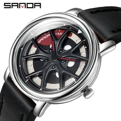Sleek Black Waterproof Stainless Steel Skeleton Dial Men's Wristwatch (WATCH I)