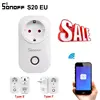 Hot Sale SONOFF S20 EU Wifi Smart Socket Power Switch EU E/F Plug APP/Vocie Remote Control Socket Outlet Timing Works With Alexa ► Photo 1/6