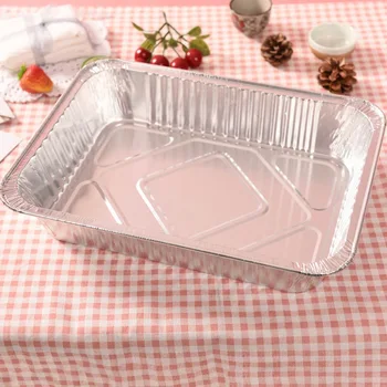 

10PCS Tin Foil Baking Tray Disposable Barbecue Tools Food Tray Aluminum Foil Tin Liner Drain Pan Oven Tools BBQ Accessories