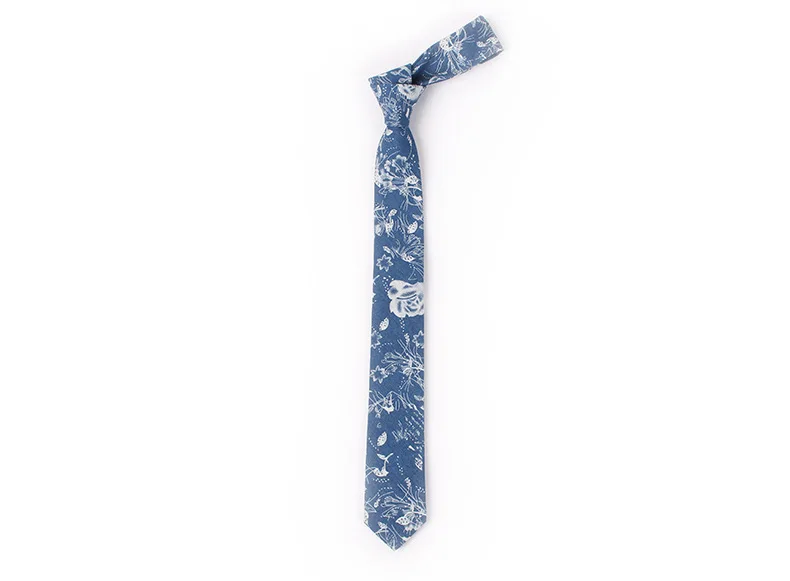 Fctree мужской галстук хлопок с принтом английский тренд Повседневный джинсовый Печатный хлопковый галстук в настоящее время доступен оптом
