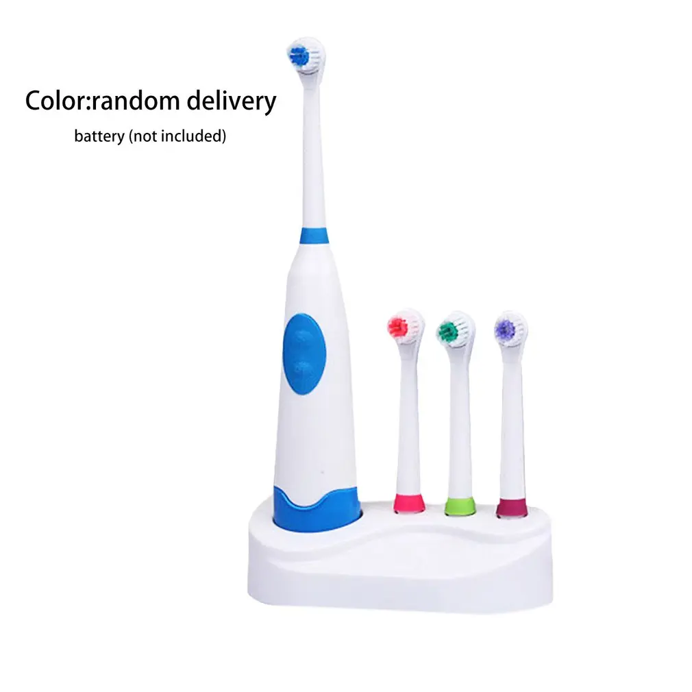 Revolving Electric Toothbrush Waterproof Battery Electric Toothbrush Tooth Cleaning With 4 Brush Head 4 Shield and Base Revolving Electric Toothbrush Waterproof Battery Electric Toothbrush Tooth Cleaning With 4 Brush Head 4 Shield and Base