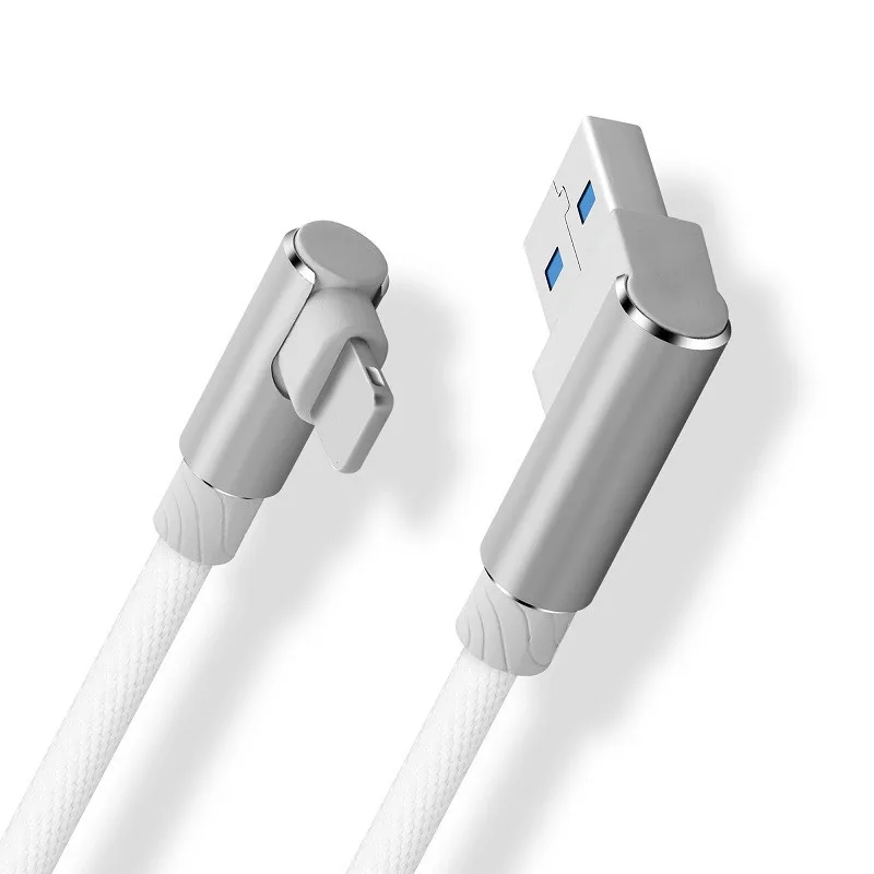 1~ 3 м Плетеный локоть Micro usb type C iOS зарядное устройство кабель Шнур для Sumsung Galaxy S9 S8 S7 S6 S5 Edge/Plus - Цвет: White IOS Cable
